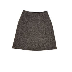 Lands' End Brown Tweed Fully Lined Straight Knee Length Skirt Women Size 6
